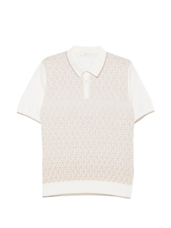 Panicale Cotton 70% polo shirt in cream