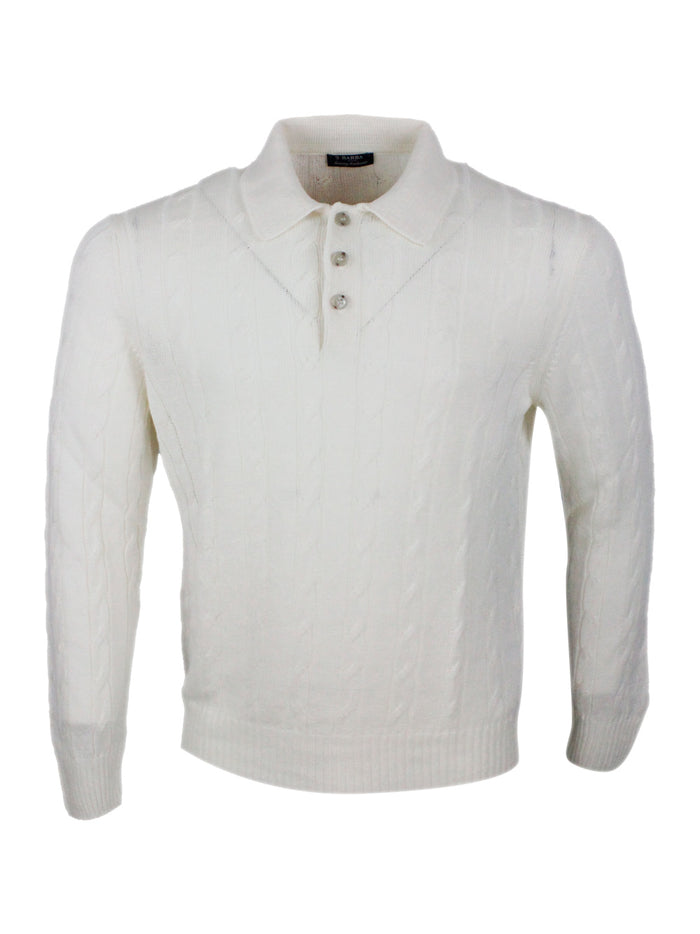 Barba Napoli Sweaters Ivory 68li 32co