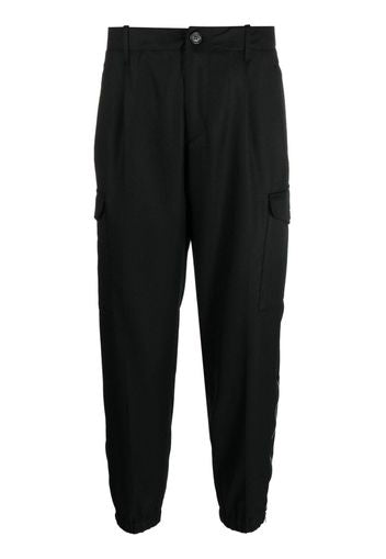 Brunello Cucinelli Mens Black Wool Relaxed Trousers