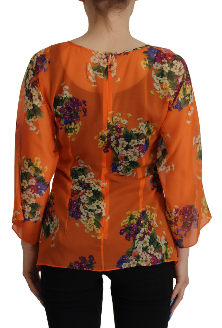 Dolce & Gabbana 93% Silk blouse in orange