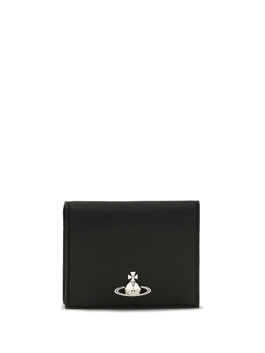 Orb Logo Bifold Wallet Black Polyurethane