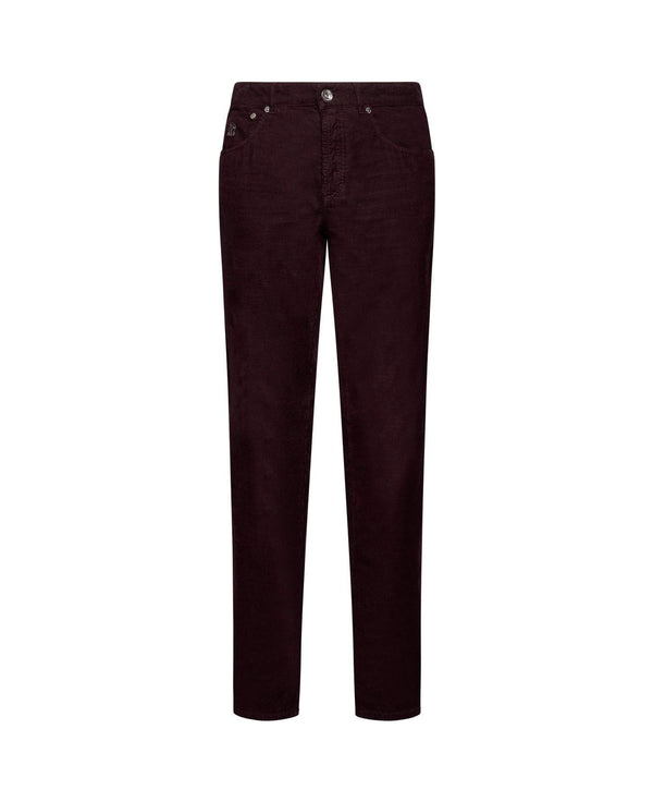 Brunello Cucinelli Mens Plum Tailored Trousers Purple