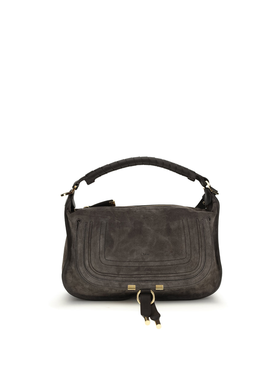 Small Marcie Shoulder Bag Kohl Brown Calf Leather Bos Taurus
