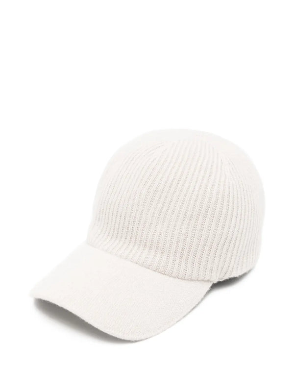 Eleventy Cashmere baseball cap in white