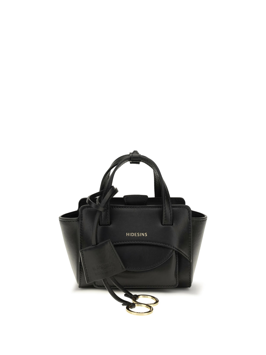 Hidesins 100% Calf Leather Bos Taurus mini bag in black