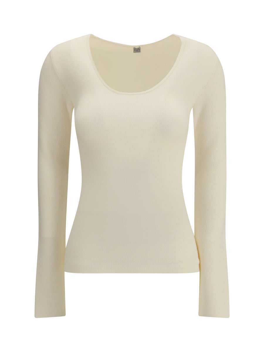 Compact Sweater Ecru Wool
