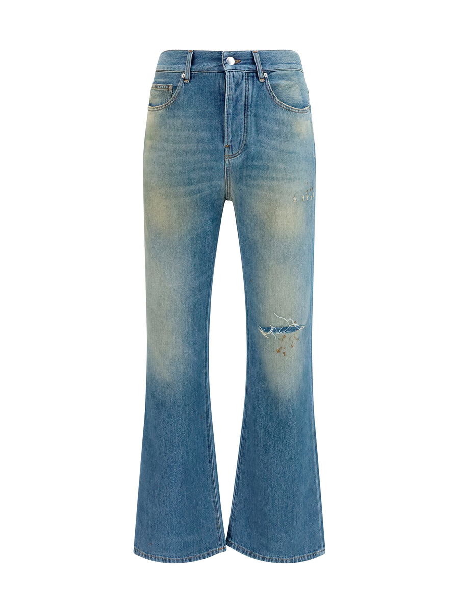 Flared Jeans Slash Desert Sky Cotton