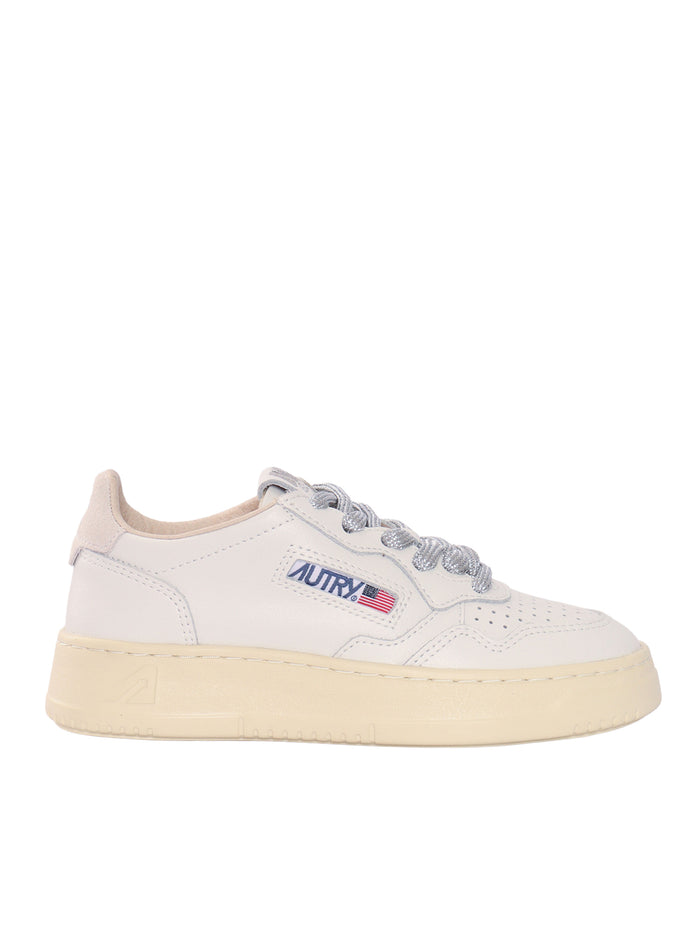 MEDALIST KIDS LOW KID LEA-SUEFOUR WHT-SILV SNEAKERS White