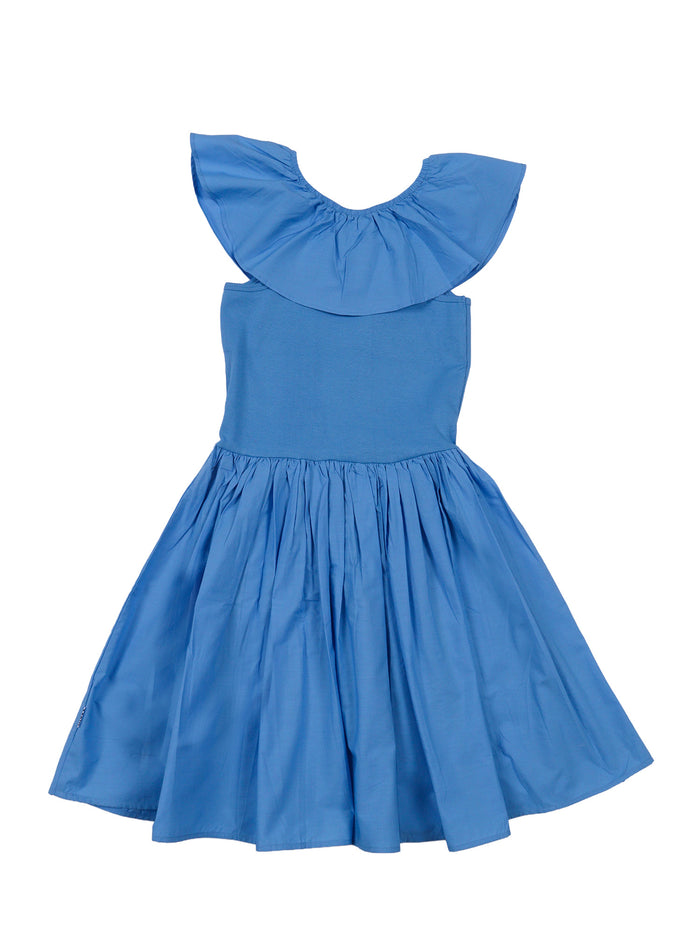 Christal Dress SS Blue Cotton Organic