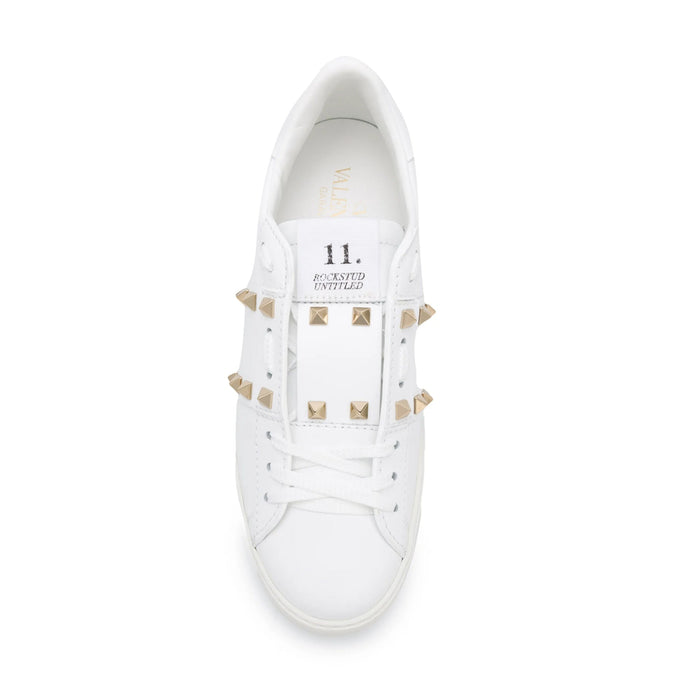 Garavani Rockstud Untitled Sneakers White Leather
