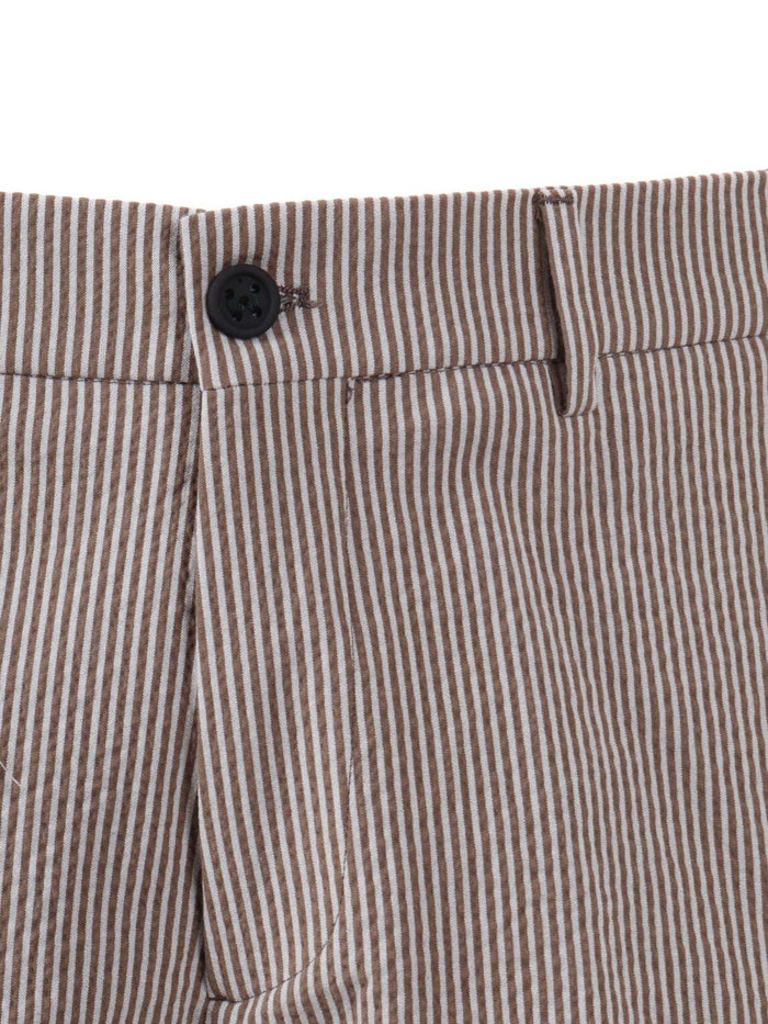 Ber_muda Elax Pants Brown Cotton Lyocell Bermuda Short