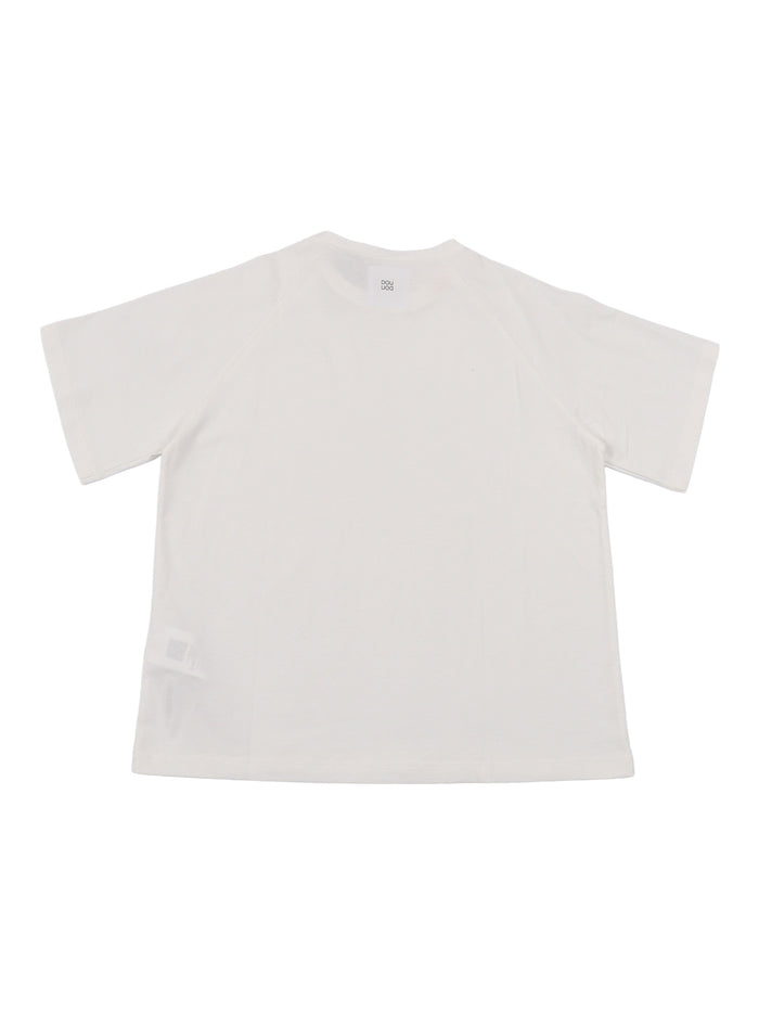 T-SHIRT-TOP White Cotton Elastane Short Sleeves T-shirt
