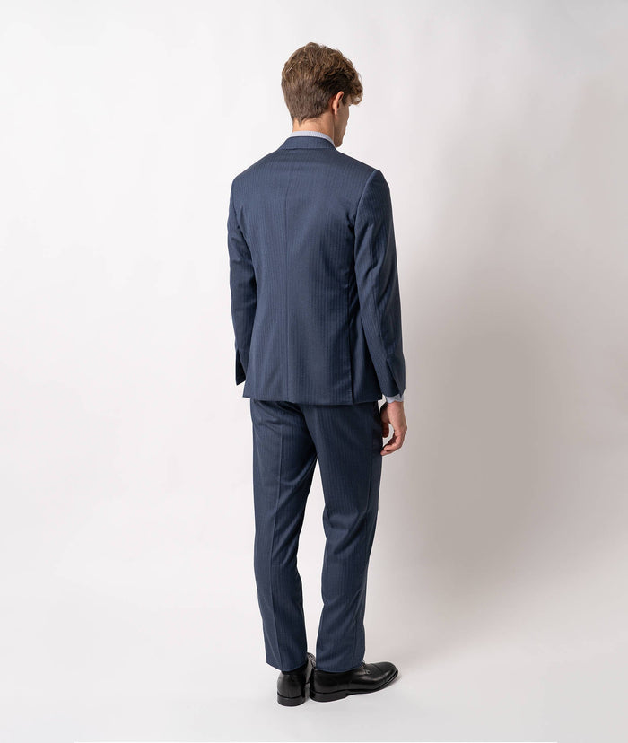 Single-Breasted Wool Suit Seul Blue Single Breasted - 2 Botton