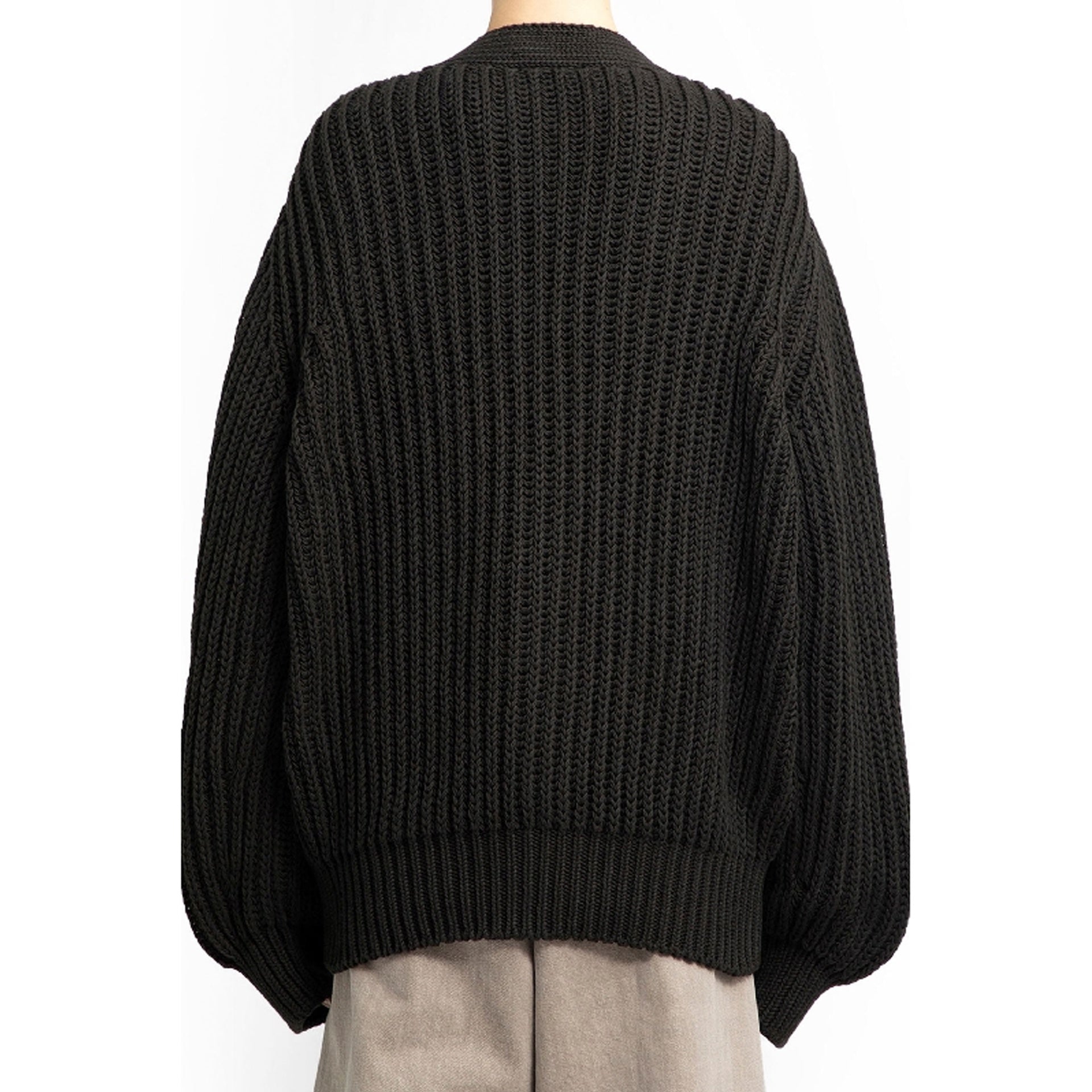 Lemaire Knit Cotton Cardigan Brown