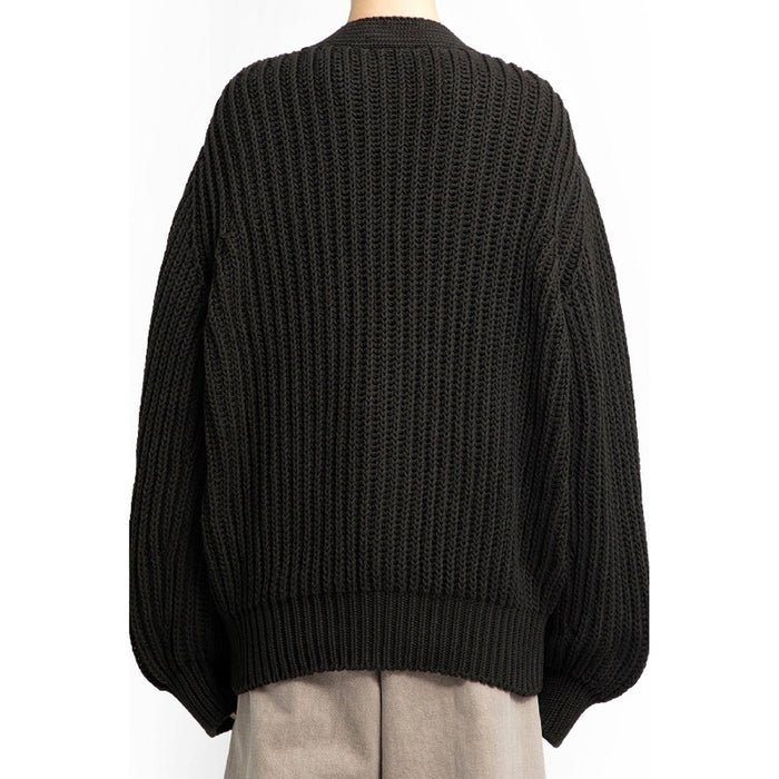 Lemaire Knit Cotton Cardigan Brown