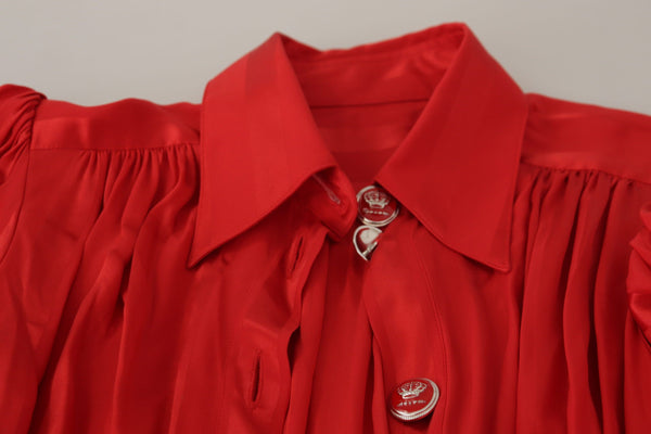 Dolce & Gabbana 100% Silk; Lining: 53% Silk dress in red