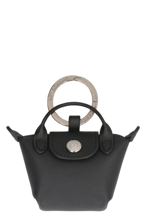 Key Ring Le Pliage Xtra Black Cow Hide Keyrings & Keychains