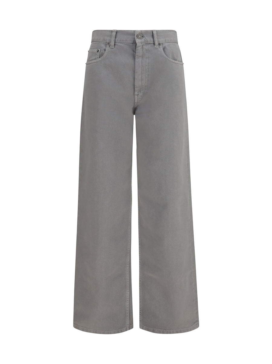 Jeans Zip Earl Grey Cotton