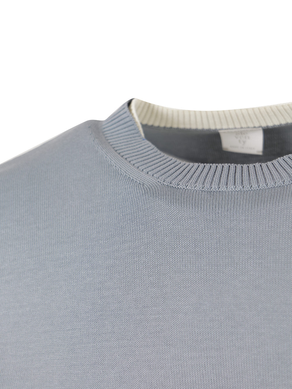 Eleventy Sweaters Denim Chiaro - Bianco 100co