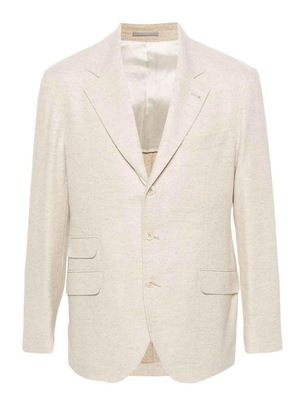 Brunello Cucinelli Mens Blazer My4517bwd_c810 Yellow Clothing