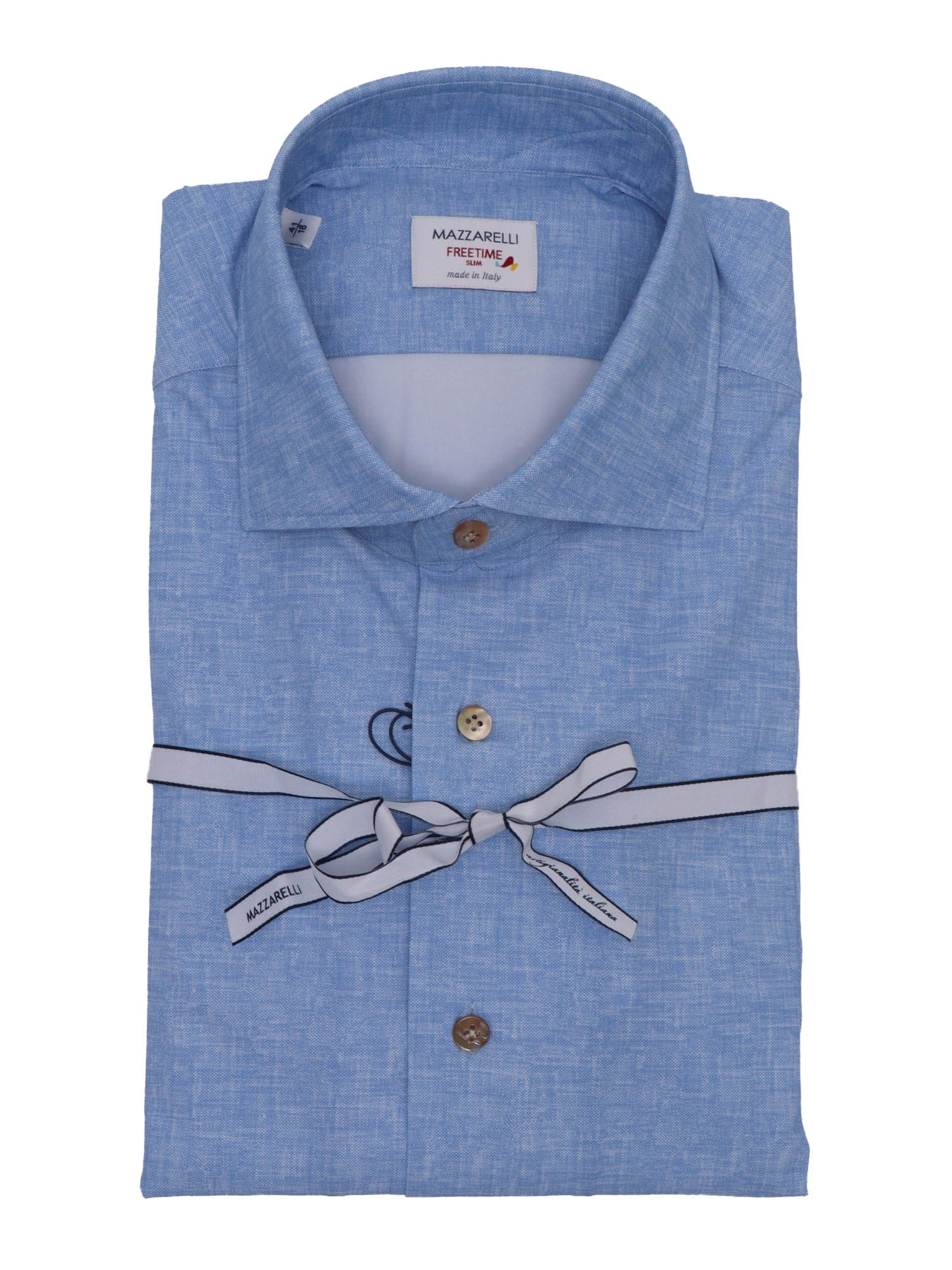 LIGHT BLUE STRETCH SHIRT Cotton