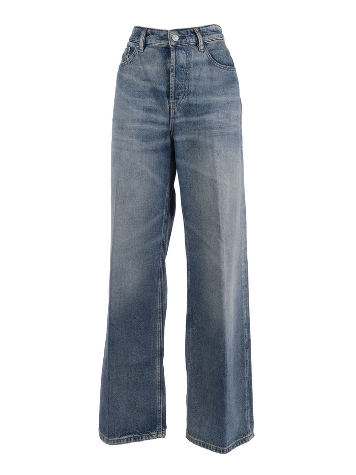 5 Pockets Blue Cotton Jean