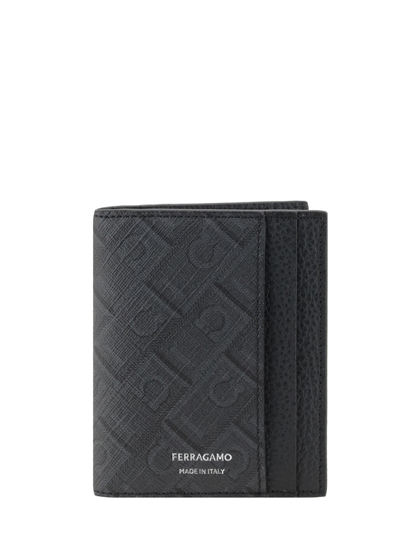 Ferragamo 10% calf leather wallet in gray