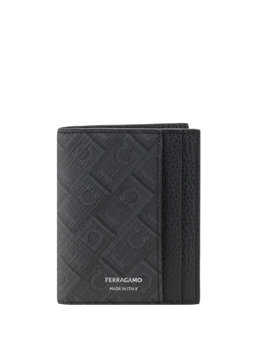 Ferragamo 10% calf leather wallet in gray