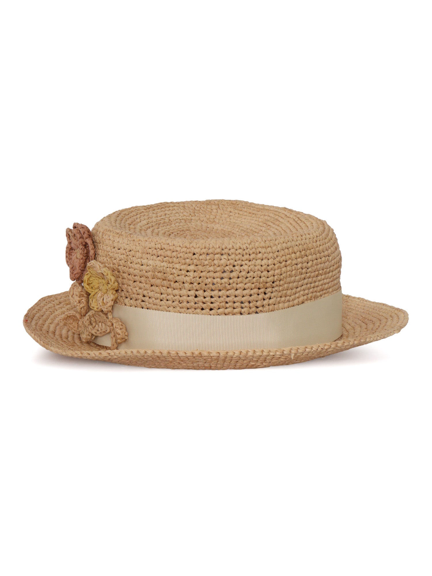Bonpoint beige Lyse hat Raffia
