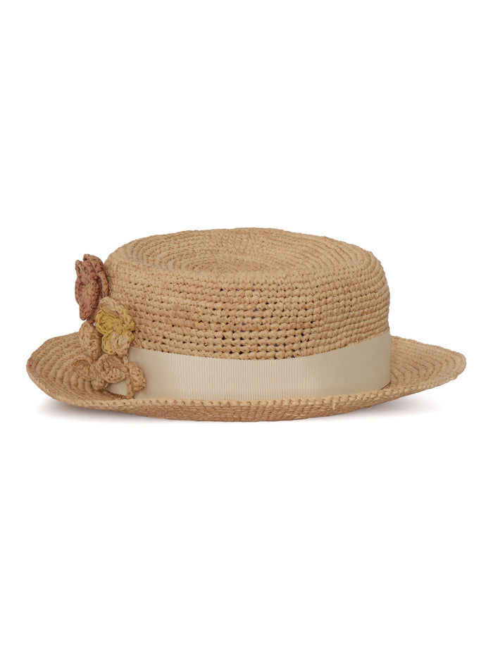 Bonpoint beige Lyse hat Raffia