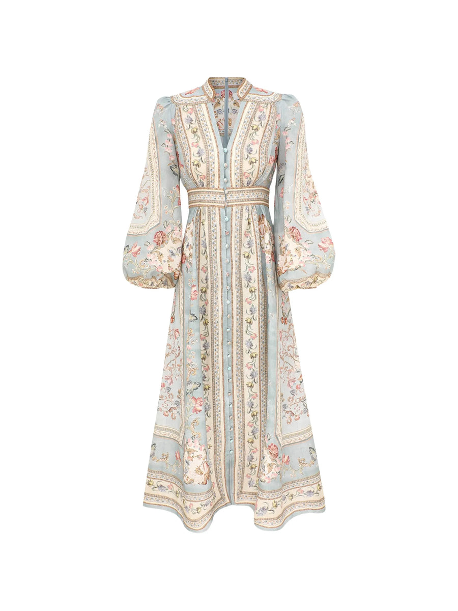 Zimmermann Outer: Linen 100%; Lining: Cotton 100% dress in pale blue