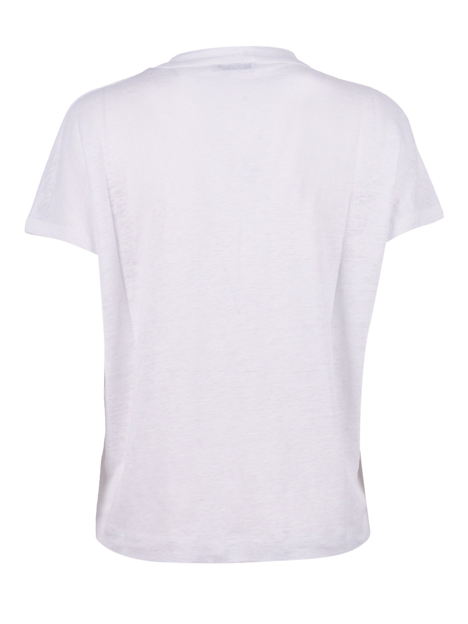 Linen Jersey Henley Shirt With Buttons White Lino Crewneck