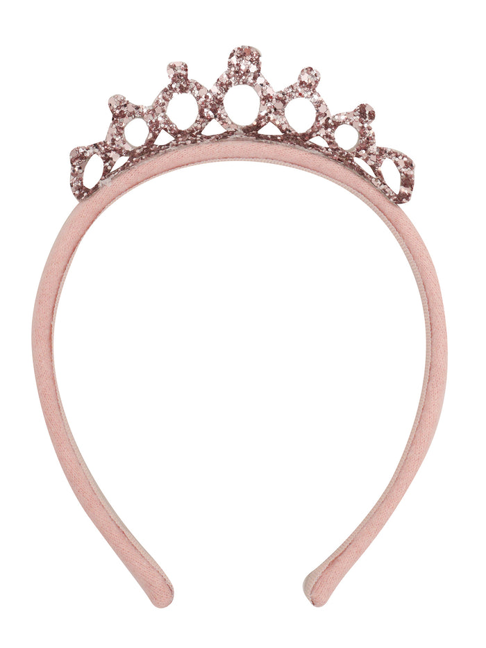 Headband With Glitter Crown Pink