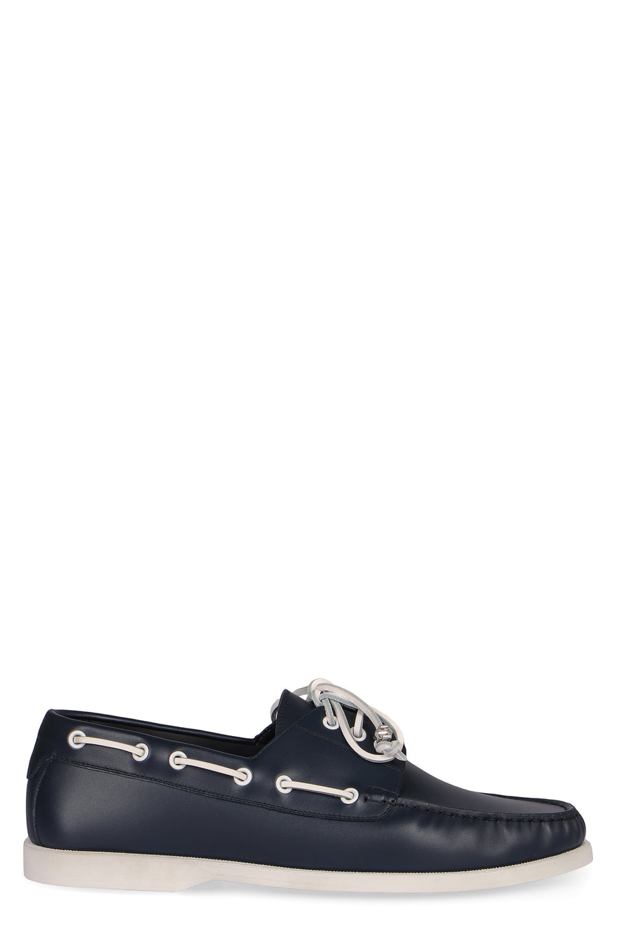 Bateau Leather Boat Shoes Blue Calfskin; Goatskin