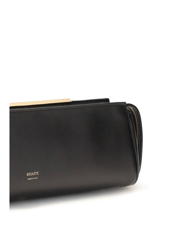 Clutch Evening Leather Black Calf Bags