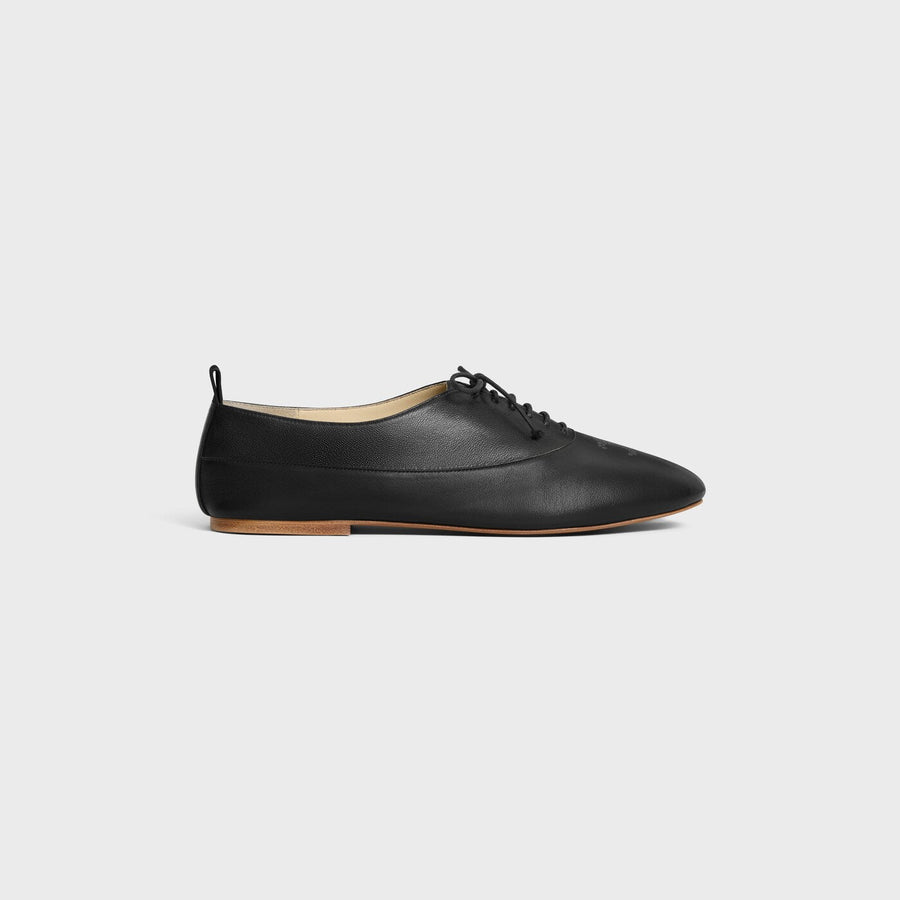Celine Leather oxford flat in black