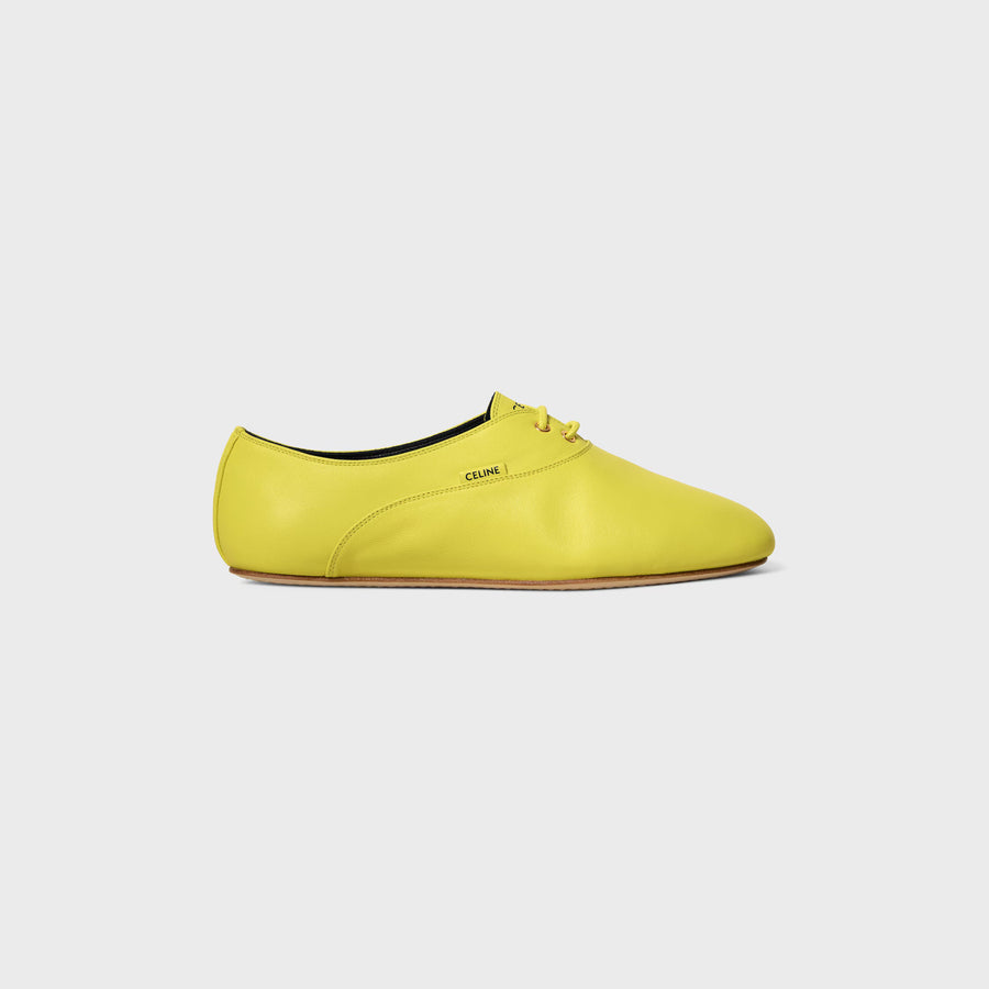 Celine Lambskin flat in yellow