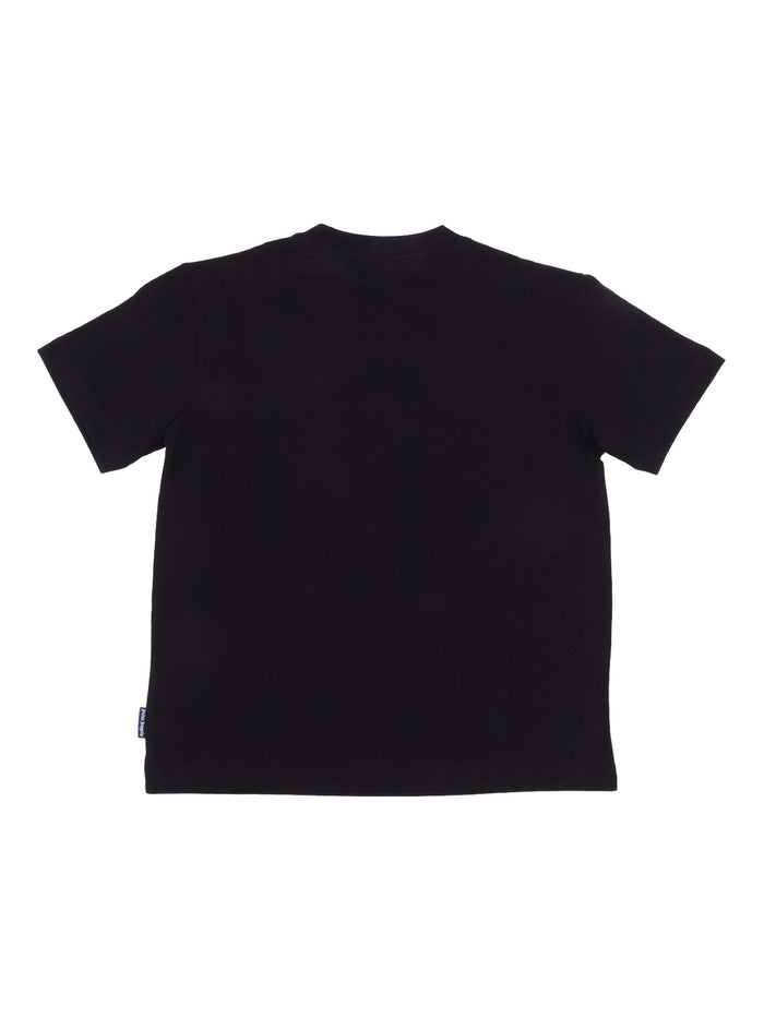 Neck Logo Brushed Reg Tee S-S Girl Black Cotton Sweatshirt