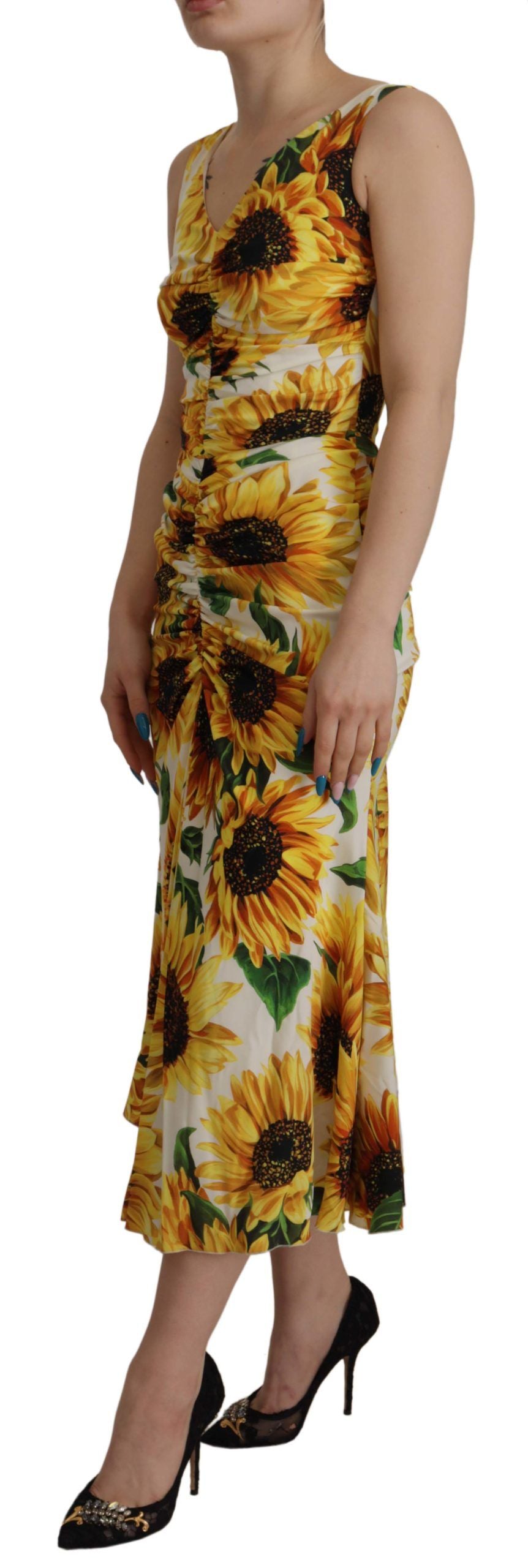 Dolce & Gabbana 92% Silk dress in white