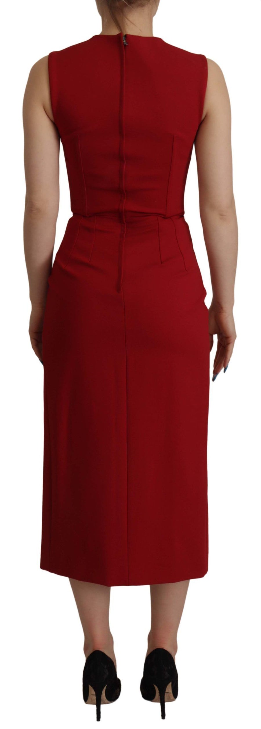 Dolce & Gabbana 75% Viscose 17% Nylon 8% Elastane dress in red