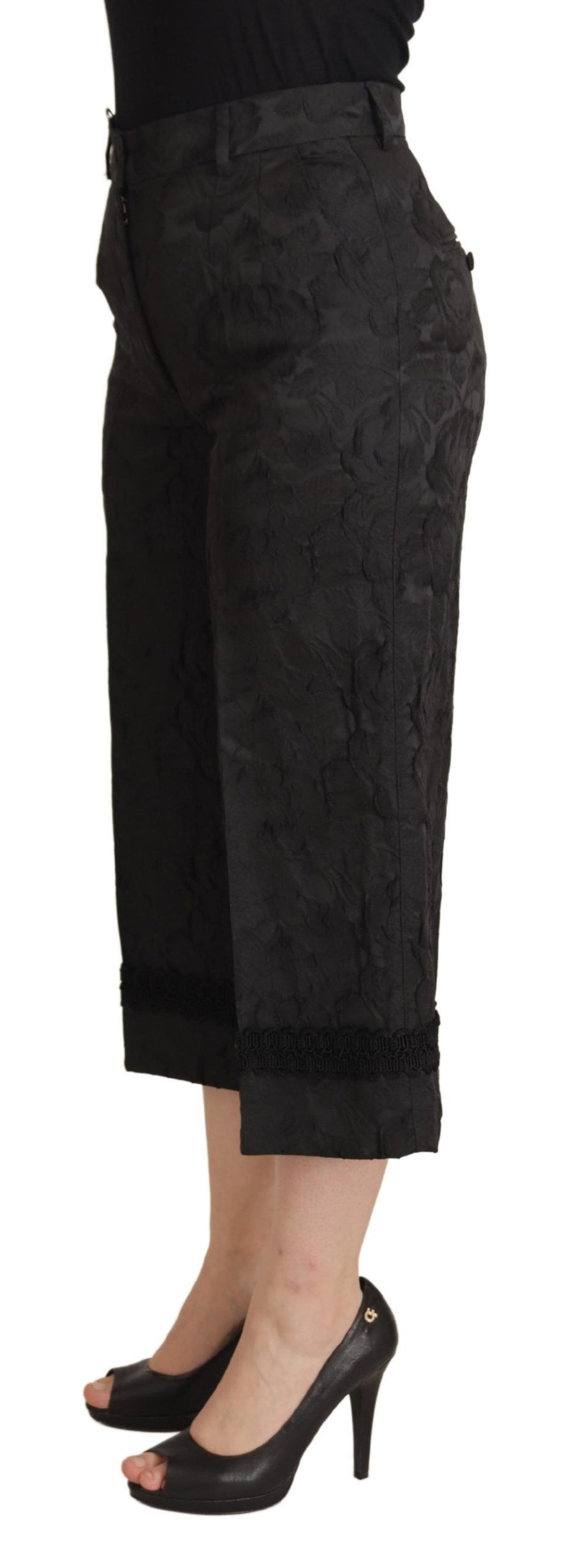 Dolce & Gabbana 57% Acetate trousers in black