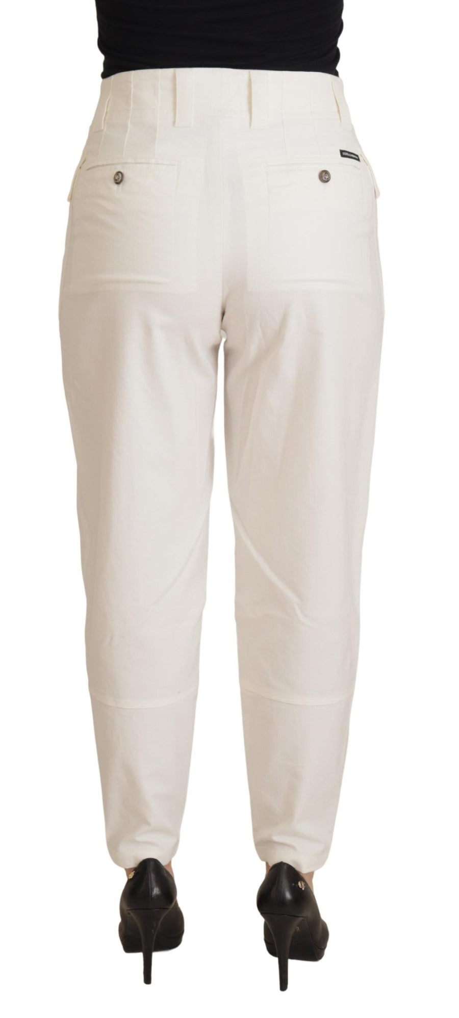 Dolce & Gabbana 98% Cotton 2% Elastane trousers in white