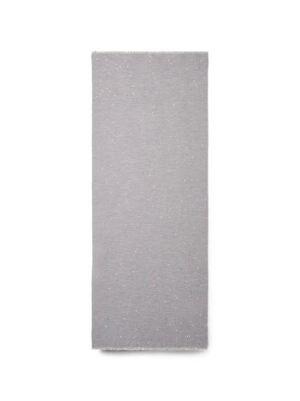 Peserico Lightweight knit scarf in gray