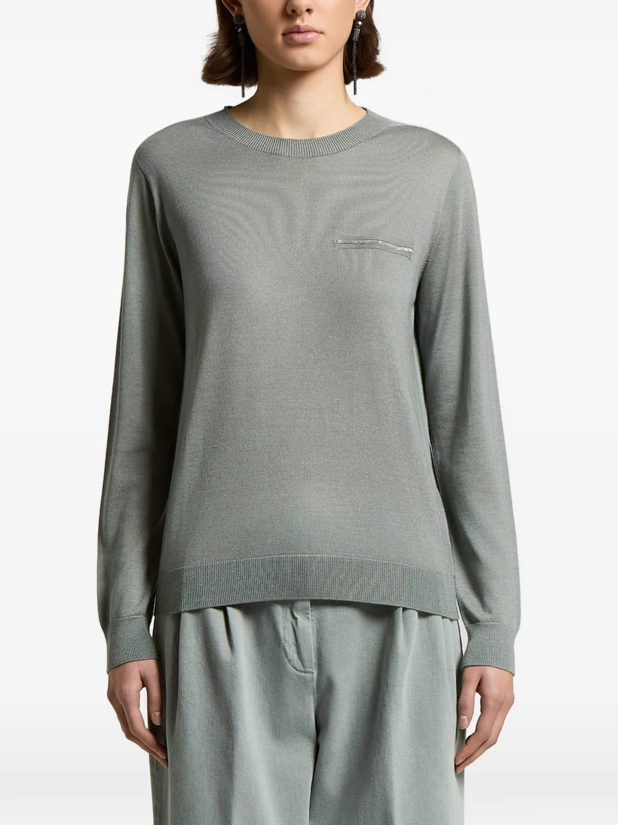 Peserico 100% Knit sweater in green