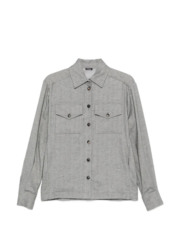 Kiton Outer: Cotton 100% shirt in taupe