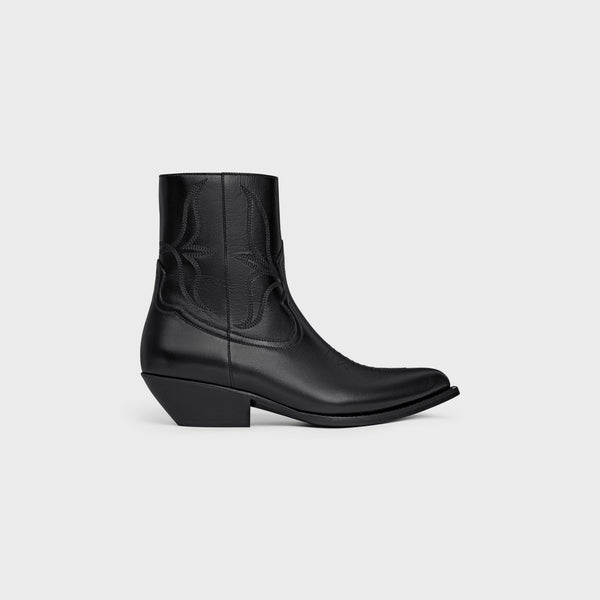 Celine Polished calfskin leather boot in black