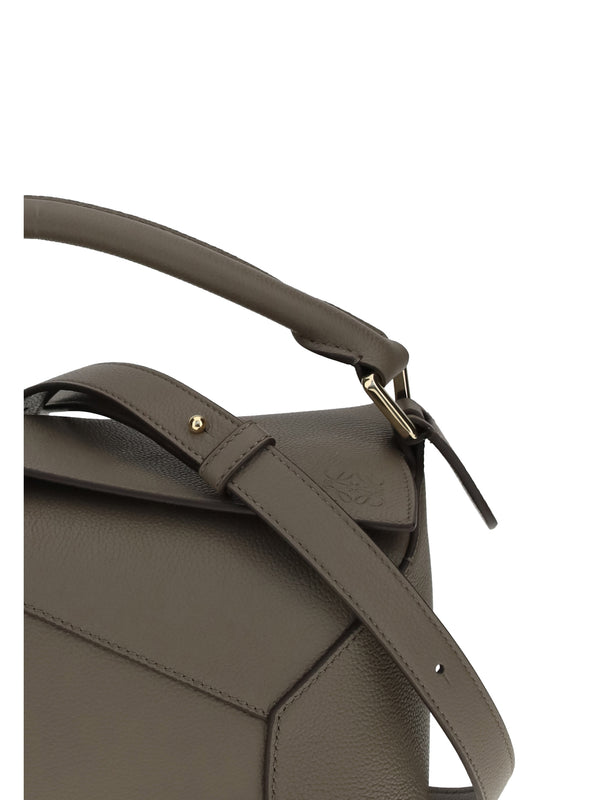 Handbag Puzzle Small Leather Taupe Calf Shoulder Bags
