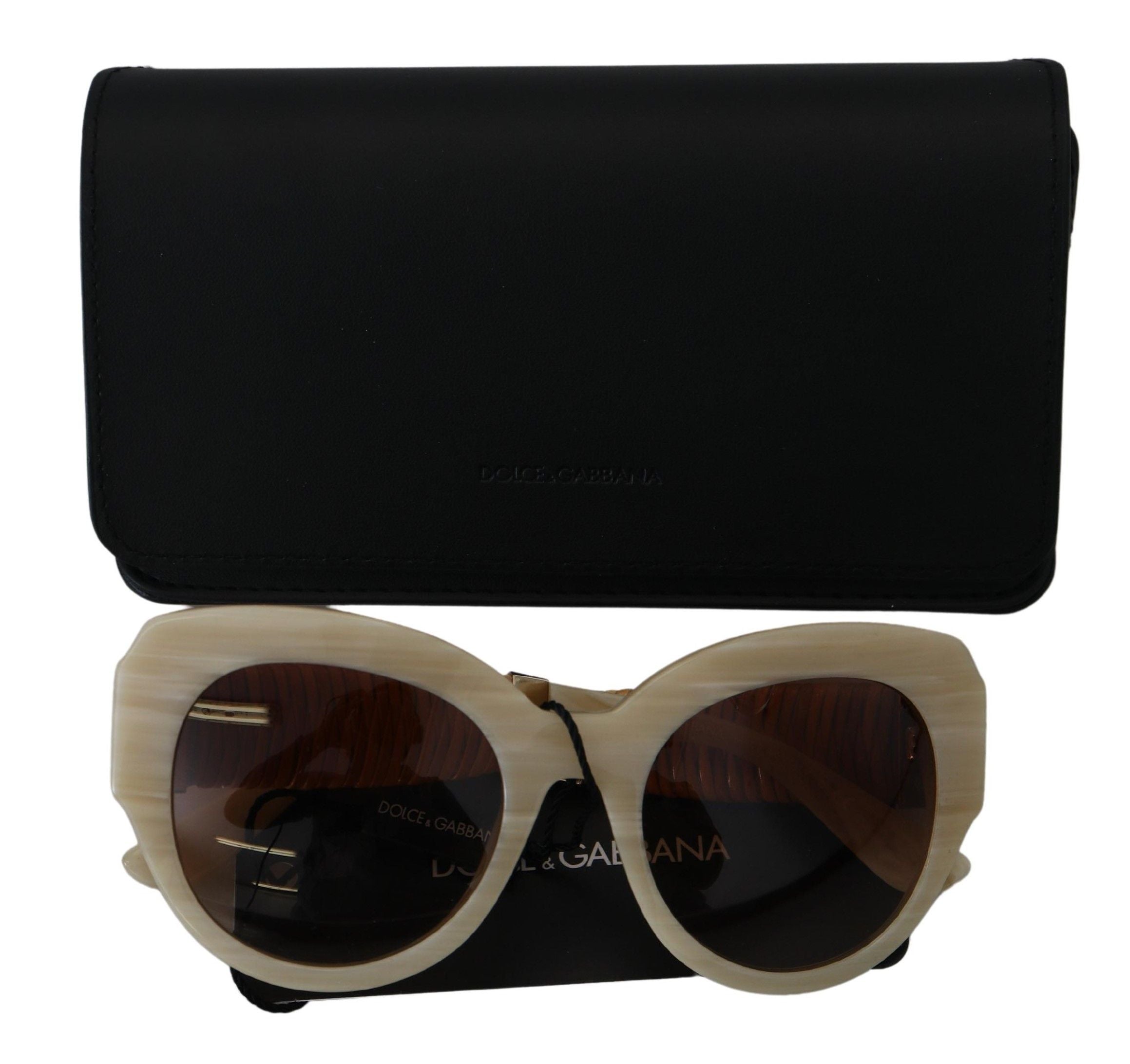 Beige Acetate Full Rim Brown Lense Dg4294 Sunglasses