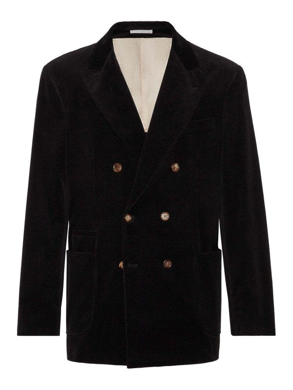 Brunello Cucinelli Mens Blazer Mq4357bbd_c101 Black Clothing