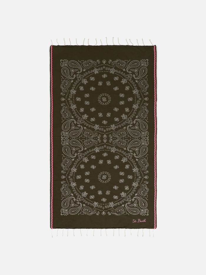 Soft Jacquard Fouta With Wave Trim __single__ Towel